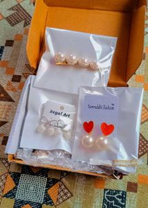 Unique Earings Studs 3 Piece Of Set