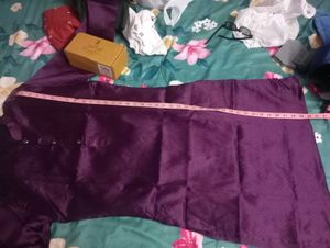 Men&#39;s Purple cotton silk Kurta