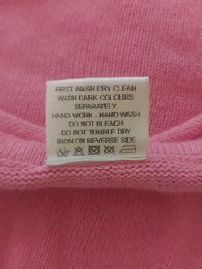 Pink V-Neck Button Detail Maternity Sweater