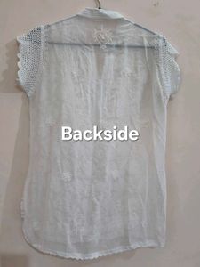 White Chikankari Top
