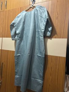 Never used Embroidered Grey Cotton Kurta Size XXL