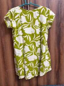 Floral Green Tunic Top
