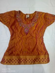 Girls Silk Lehenga Choli Set