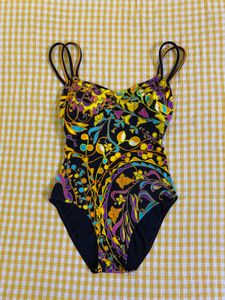 Soft&stretchy Floral One-Piece Swimsuit Bust 36