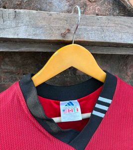Vintage 90s Adidas Red Goalie Soccer Jersey XL