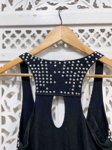 Metallic Black &amp; Bronze Sequin Top