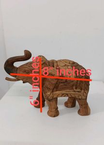 Wooden Elephant Showpiece