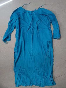 Blue Embellished Kurta