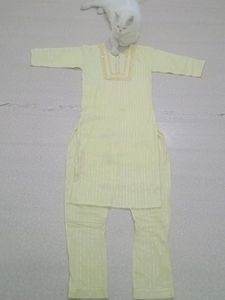 Lemon Yellow 💛 Kurti And Pant