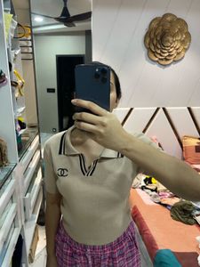 Black And Nude Top