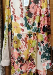 Floral Print Wrap Dress