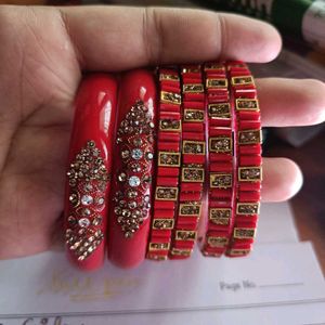 Bangles With Free Pink Nail paint