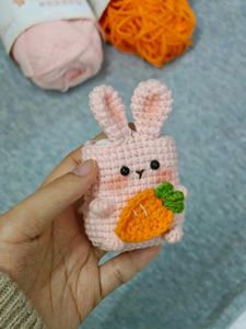 Crochet Rabbit Airpods Case