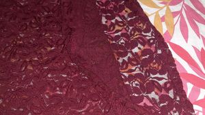 Maroon Net Top
