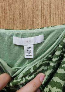 Green Zebra Print Mini Dress
