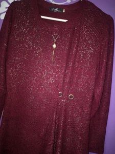 Elegant Maroon Maxi Dress