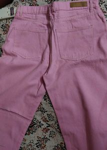 Pink Straight fit Jeans