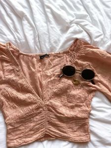 🇪🇸Bershka Spanish Premium V Neck Blouse Top