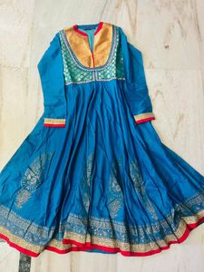 PANTALOONS Teal &amp; Gold Indian Dress