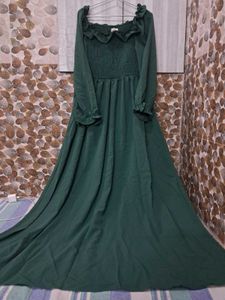 Elegant Green Maxi Dress