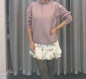 Heart Pattern Knit Sweater