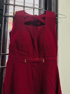 Elegant Maroon Maxi Dress