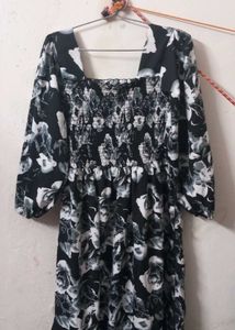 Floral Print Long Sleeve Dress