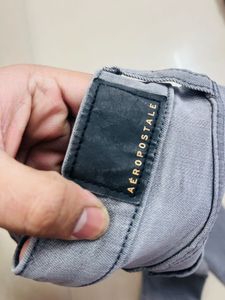 Aeropostale Grey Slim Fit Denim Jeans