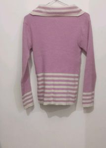 Striped V-Neck Sweater