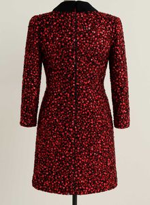 Red sequin bodycon dress