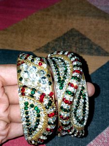 Vintage Beaded Bangles - Set of 2