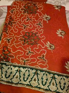 Elegant Red Saree