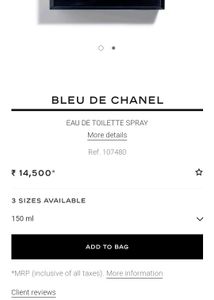 Bleu De Chanel EDT 150ml 💙