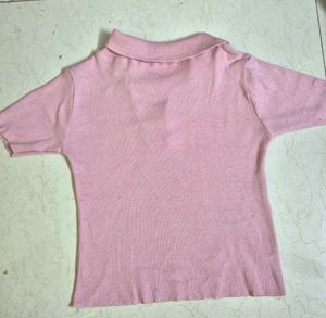 Cute Pink Crop Top Streachable