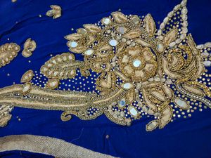 Pretty Royal Blue Kundan  Diamond Kurti
