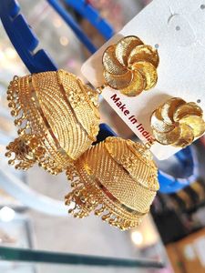 1 Gm Gold Shraddha Jhumka Earrings