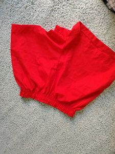 Red Casual Shorts