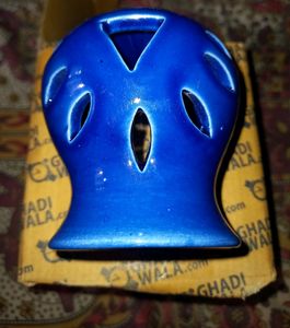 Blue Ceramic Aroma Candle Diffuser Oil (Pack Of 2)