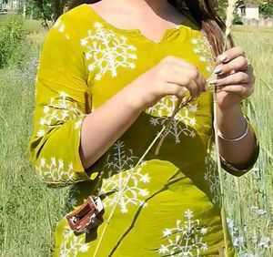 Lime GREEN Short Kurti For Girls