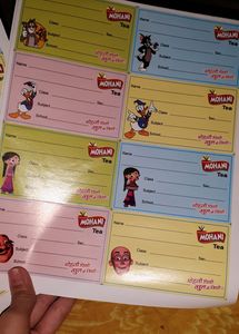 cartoon name chits for books and copies pack of 2