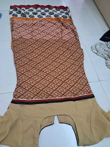 Yellow Kurti With Red Pant Dress
