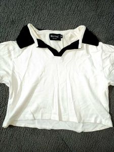 Sale!!!!!! White Baby Tee Crop Top