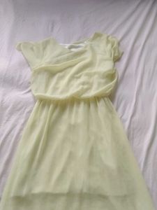 Pale Yellow Chiffon Dress