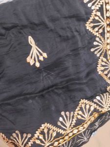 Black Anarkali Pure Cotton