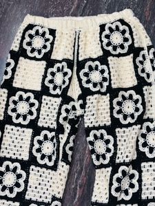 Off White Crochet Co Ord Set