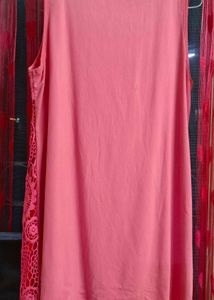 Red Crochet Sleeveless Tunic