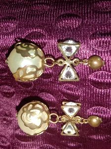 Bow &amp; Pearl Drop Earrings