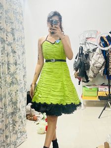 Vibrant Green Party Dress