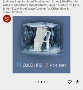 💎 STYLISH INSULATED STEEL TUMBLER WITH STRAW 💎