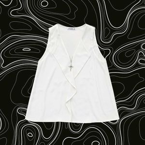 White Ruffle ZARA Tank Top